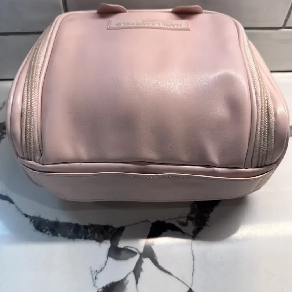 Karl Lagerfeld Maybelle Kat Pink Toiletry Makeup Bag RARE